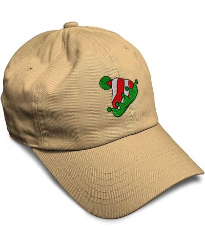 Soft Baseball Cap Elf Hat Embroidery B Christmas Elf Hat Twill Cotton Dad Hats for Men & Women Khaki Design Only $12.18 Baseb...