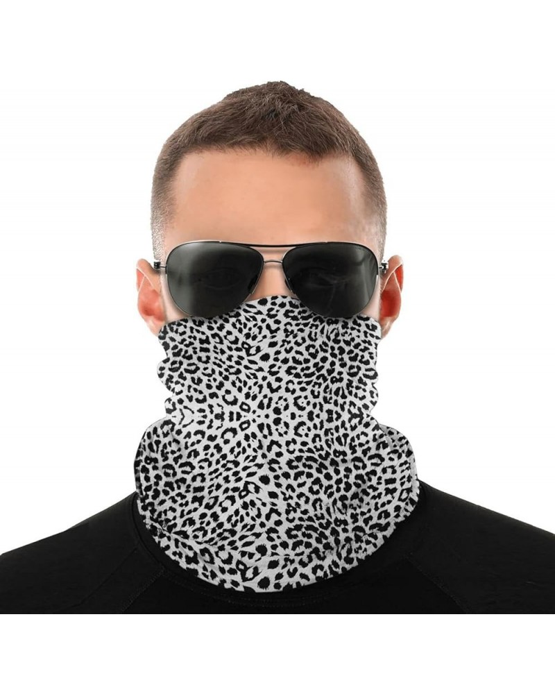 2pcs Elastic Seamless Face Mask Bandana Neck Gaiter Shields Outdoor Sun Protection Headwear Headband for Men Women Snow Leopa...