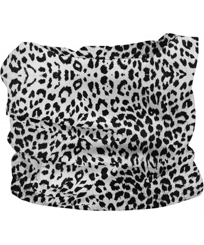 2pcs Elastic Seamless Face Mask Bandana Neck Gaiter Shields Outdoor Sun Protection Headwear Headband for Men Women Snow Leopa...