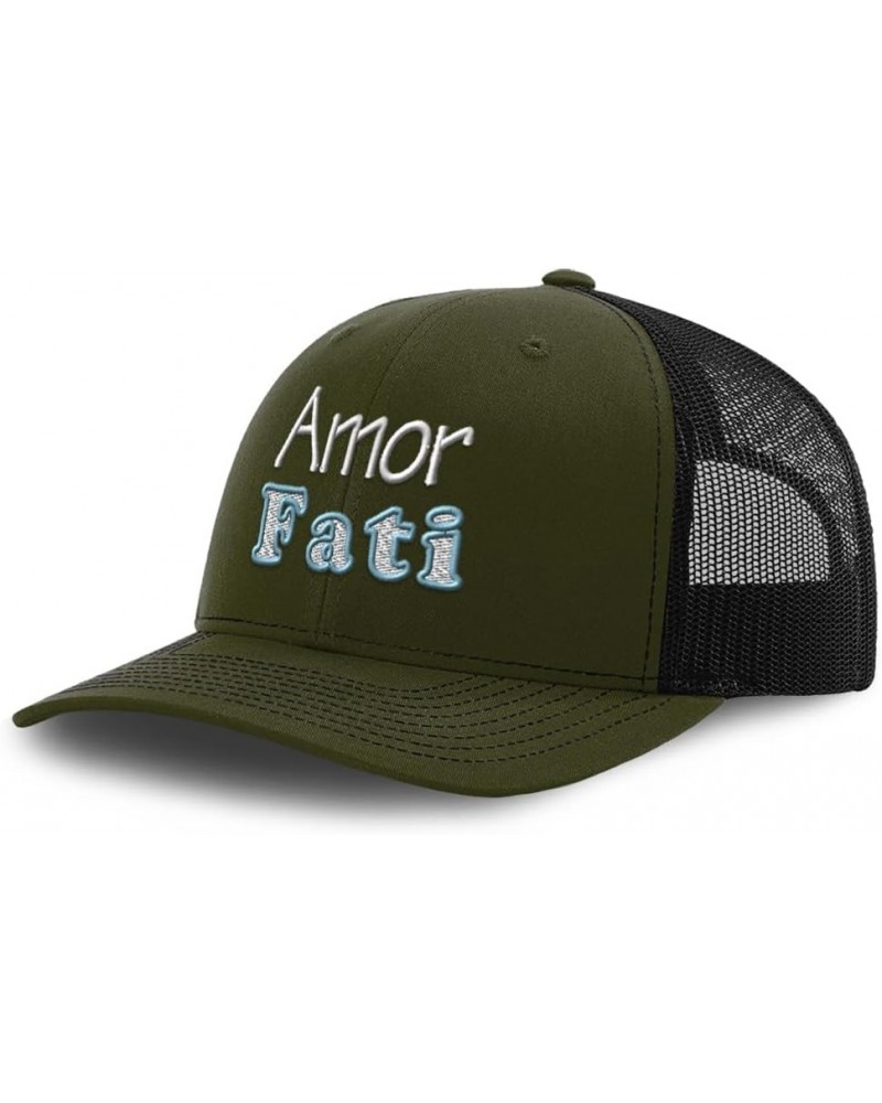 Trucker Hat Baseball Cap Amor Fati Style B Cotton Dad Hats for Men & Women Loden Black $12.18 Baseball Caps