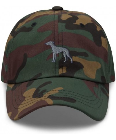 Whippet hat, Embroidered Unisex dad hat, Whippet Gifts, Whippet mom hat, dad hat, Silver Gray Embroidery. Green Camo $19.23 B...