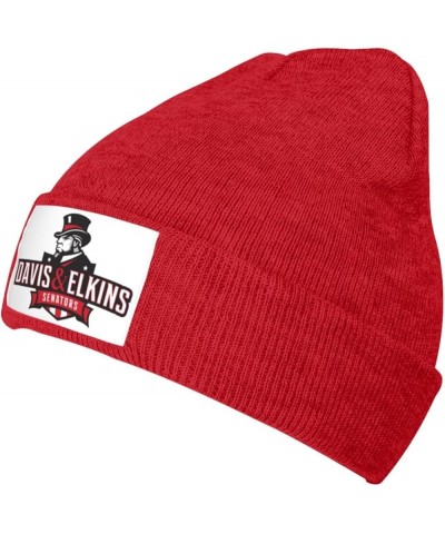 Davis&Elkins College Logo Stretch Knit Hat for Men Women Winter Warm Cap Red $7.36 Skullies & Beanies