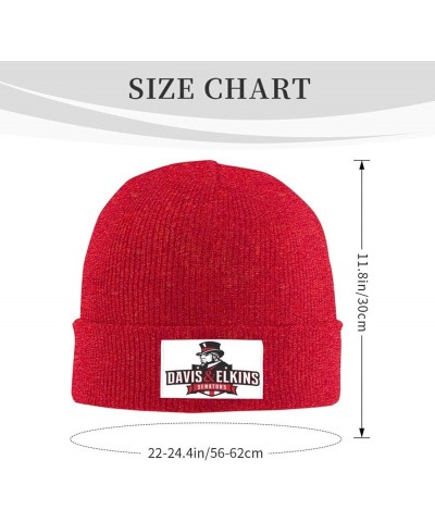 Davis&Elkins College Logo Stretch Knit Hat for Men Women Winter Warm Cap Red $7.36 Skullies & Beanies