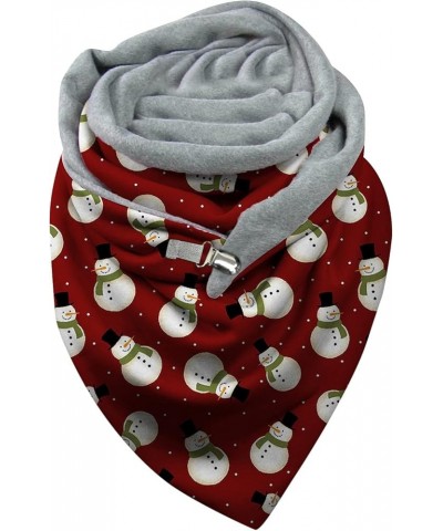 Women Christmas Winter Neck Warmer Gaiter Button Circle Scarf Ladies Soft Warm Scarves Cred $11.49 Scarves