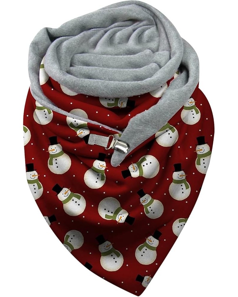 Women Christmas Winter Neck Warmer Gaiter Button Circle Scarf Ladies Soft Warm Scarves Cred $11.49 Scarves