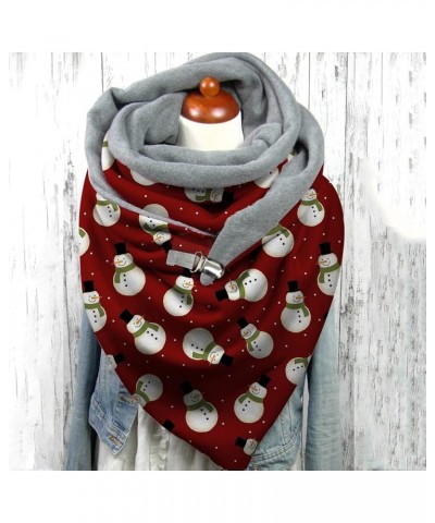 Women Christmas Winter Neck Warmer Gaiter Button Circle Scarf Ladies Soft Warm Scarves Cred $11.49 Scarves