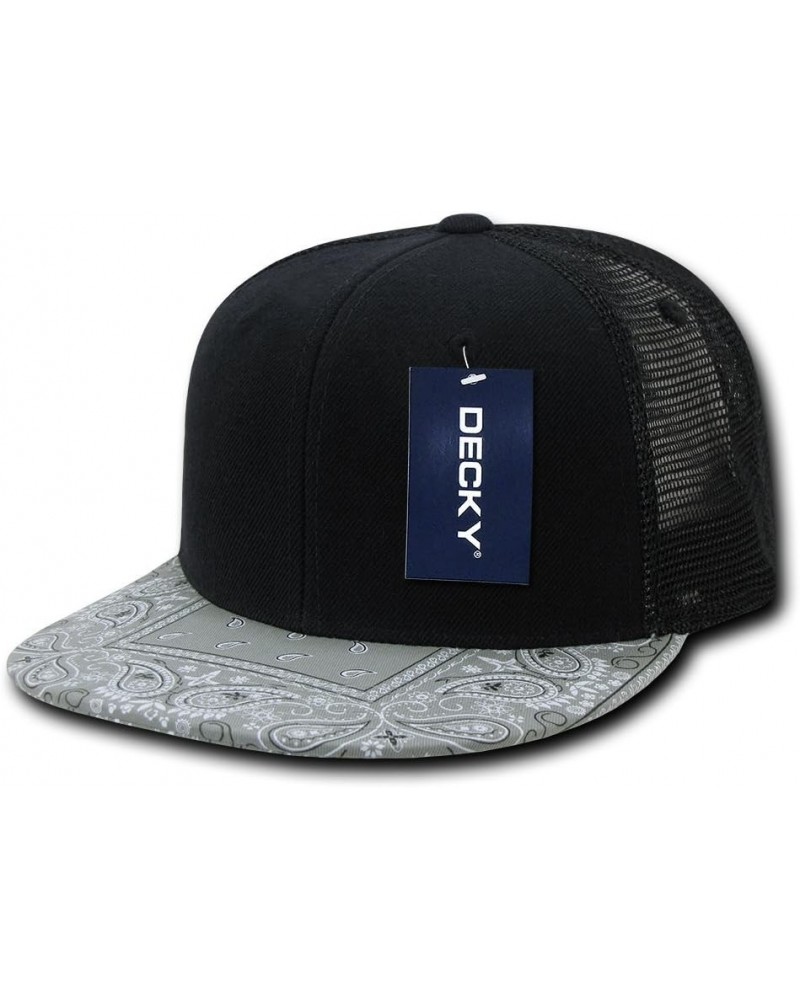 Bandanna Trucker Caps Black/Grey $9.99 Baseball Caps