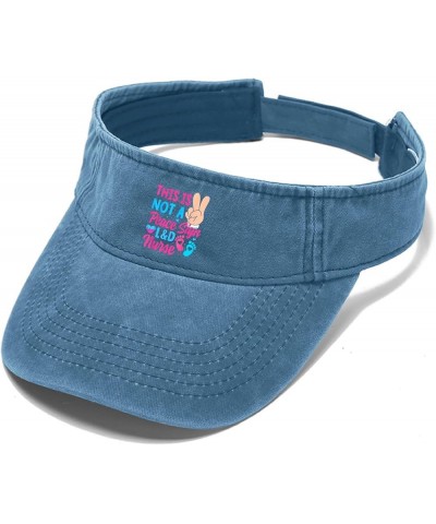 Labor Delivery Nurse LD Nurse Cap Visor Hat for Adult Running Cap Retroing Sun Caps Lake Blue $11.00 Visors