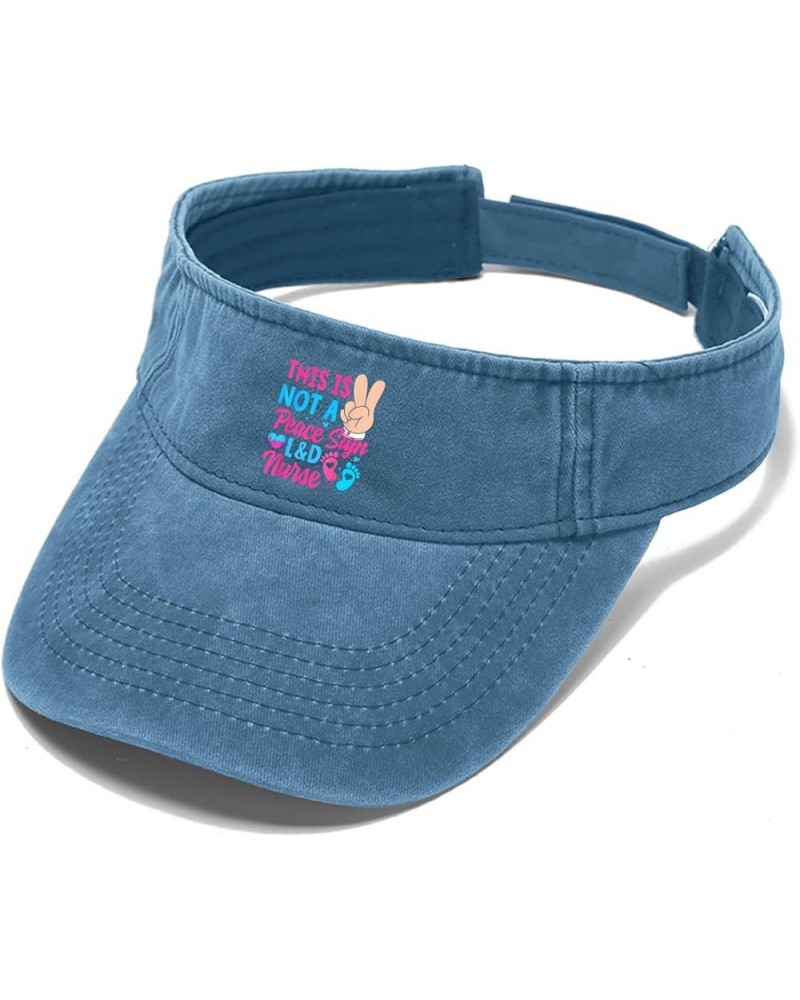 Labor Delivery Nurse LD Nurse Cap Visor Hat for Adult Running Cap Retroing Sun Caps Lake Blue $11.00 Visors