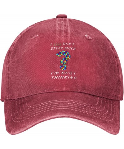 Autism Awareness Autistic Mental Health Support Baseball Cap Casquette Hat for Men Women Red $9.28 Baseball Caps