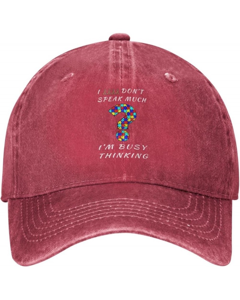 Autism Awareness Autistic Mental Health Support Baseball Cap Casquette Hat for Men Women Red $9.28 Baseball Caps