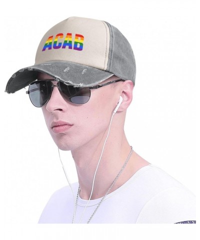 ACAB LGBT Baseball Cap Adult Adjustable Casual Duck Tongue Hat Golf Caps Trucker Hats Gray $14.11 Baseball Caps