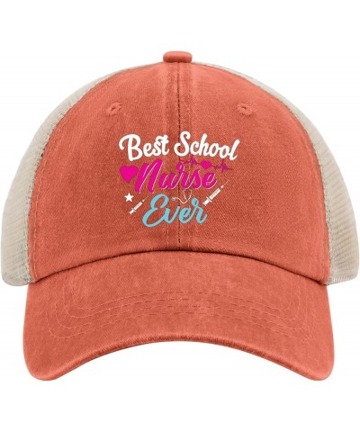 Best School Nurse Ever Golf Hat Army Hat AllBlack Mens Golf Hat Gifts for Mom Workout Hat Saffron02 $10.69 Cowboy Hats