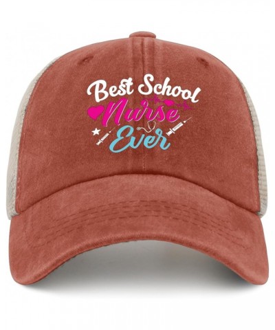 Best School Nurse Ever Golf Hat Army Hat AllBlack Mens Golf Hat Gifts for Mom Workout Hat Saffron02 $10.69 Cowboy Hats