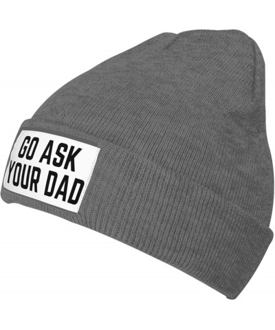 Go Ask Your Dad Hat Father Dad Gifts Knit Hats Soft Warm Ski Cap Men Women Winter Beanie Hat Deep Heather $12.31 Skullies & B...