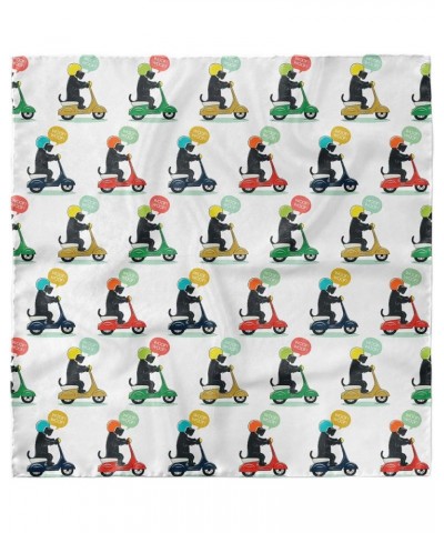 Motorcycle Hairscarf, Dog on the Scooter, Head Wrap Multicolor $17.35 Scarves