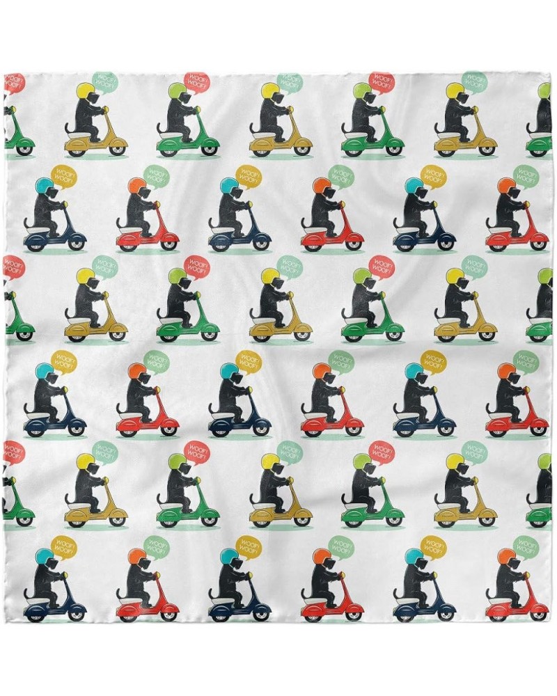 Motorcycle Hairscarf, Dog on the Scooter, Head Wrap Multicolor $17.35 Scarves