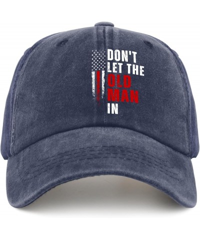 Don't Let The Old Man in Baseball Cap Custom Hats Pigment Black Womens Sun Hat Gifts for Girlfriends Baseball Hats Navy Blue ...