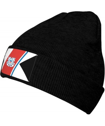 Guidon of The United States Coast Guard Beanie Hat for Men Women Soft Cozy Skull Cap Winter Warm Knit Hats Black $10.24 Skull...