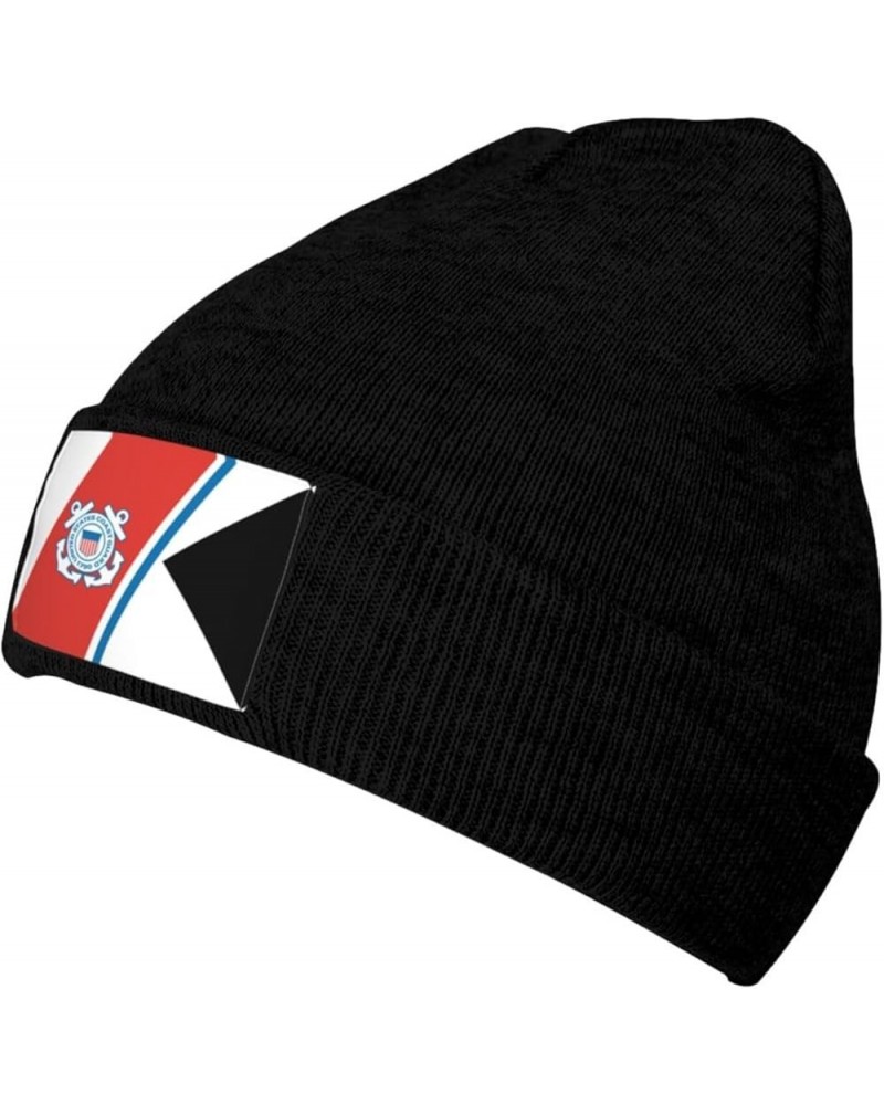 Guidon of The United States Coast Guard Beanie Hat for Men Women Soft Cozy Skull Cap Winter Warm Knit Hats Black $10.24 Skull...