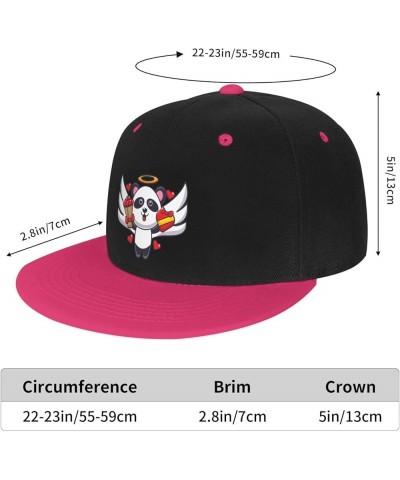 The Little Panda with Wings Baseball Cap for Men Women Snapback Hat Adjustable Flat Bill Hats Pink $14.58 Baseball Caps