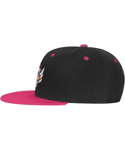 The Little Panda with Wings Baseball Cap for Men Women Snapback Hat Adjustable Flat Bill Hats Pink $14.58 Baseball Caps