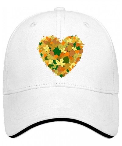 Baseball Caps Heart with Leaves Trucker Caps for Women Graphic Mesh Snapbacks for Gift White $12.40 Baseball Caps