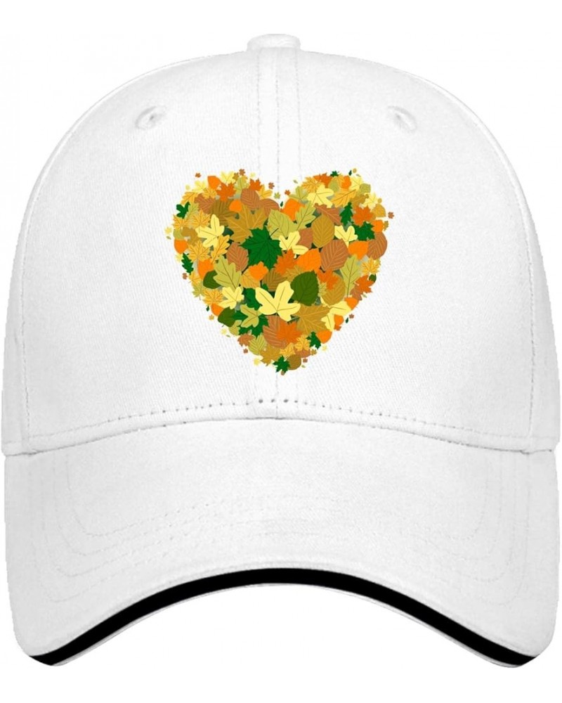 Baseball Caps Heart with Leaves Trucker Caps for Women Graphic Mesh Snapbacks for Gift White $12.40 Baseball Caps