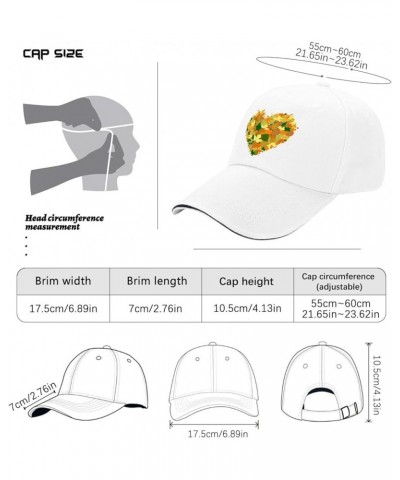 Baseball Caps Heart with Leaves Trucker Caps for Women Graphic Mesh Snapbacks for Gift White $12.40 Baseball Caps