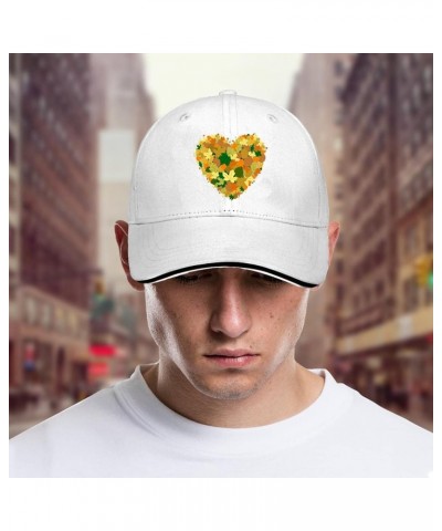 Baseball Caps Heart with Leaves Trucker Caps for Women Graphic Mesh Snapbacks for Gift White $12.40 Baseball Caps