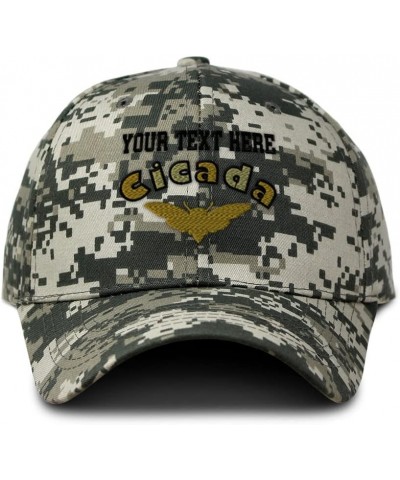 Custom Camo Baseball Cap Cicada Insects Cotton Hunting Dad Hats for Men & Women Pixel Camo Personalized Text Here $12.90 Base...