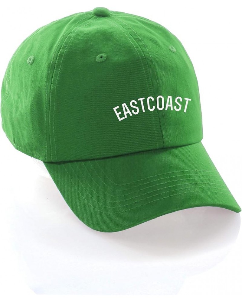 USA Cities Baseball Dad Hat Cap Cotton Unstructure Low Profile Strapback East Coast Green White $12.21 Baseball Caps