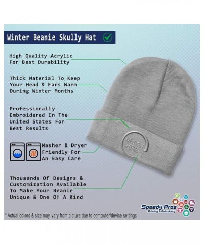 Beanies for Men Christmas Snowflake H Embroidery Christmas Winter Hats for Women Acrylic Skull Cap 1 Size Light Grey Design O...