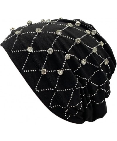 Muslim Hijabs Islam Under Scarf Cap Stretchy Headscarf Bonnet Turbante Rhinestone For Ramadan Women Black $17.59 Skullies & B...