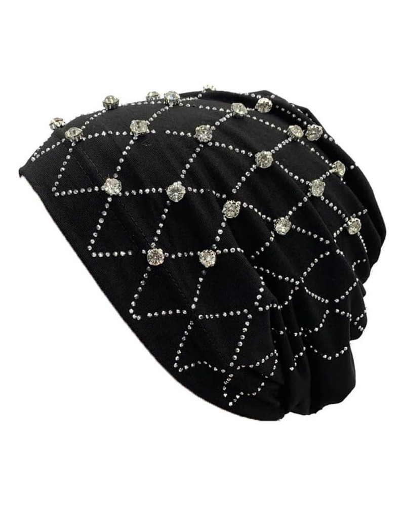 Muslim Hijabs Islam Under Scarf Cap Stretchy Headscarf Bonnet Turbante Rhinestone For Ramadan Women Black $17.59 Skullies & B...