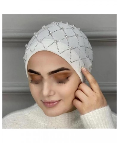 Muslim Hijabs Islam Under Scarf Cap Stretchy Headscarf Bonnet Turbante Rhinestone For Ramadan Women Black $17.59 Skullies & B...