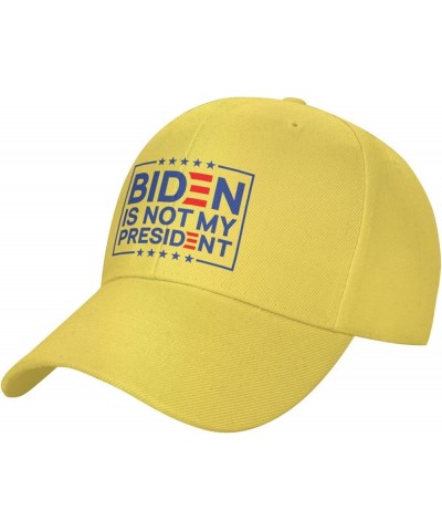 Not My President Biden - Pro Trump 2020 Political Baseball Cap Women Dad Hat Men Sun Hat Trucker Hat Black Yellow $9.29 Baseb...