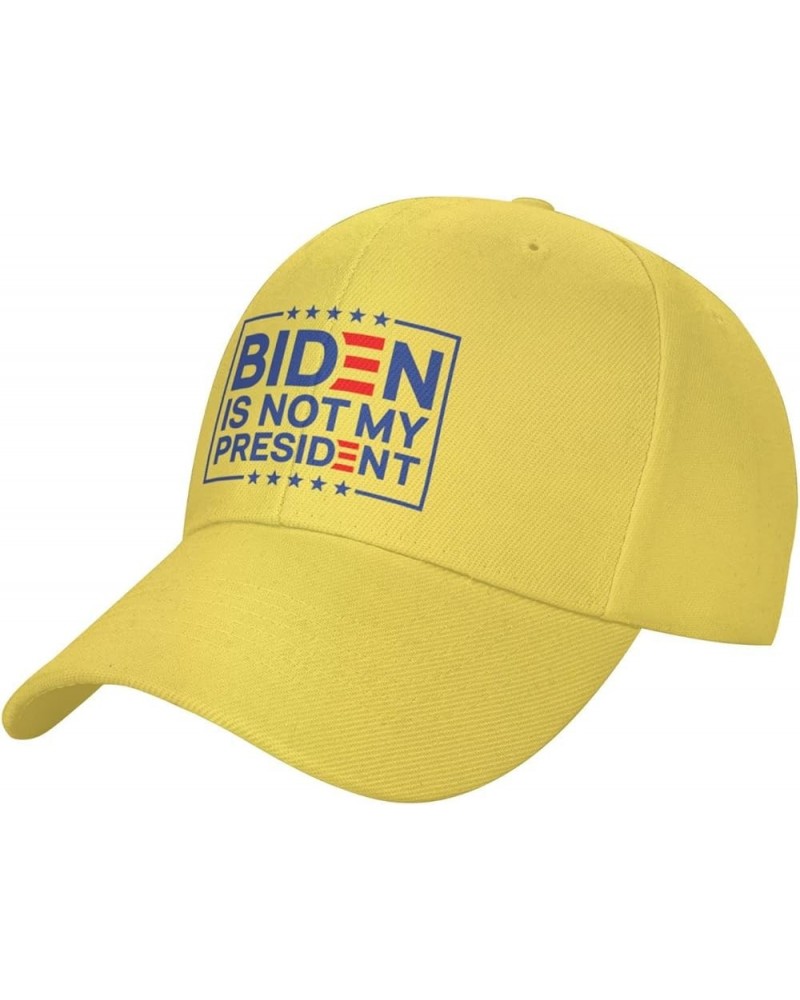 Not My President Biden - Pro Trump 2020 Political Baseball Cap Women Dad Hat Men Sun Hat Trucker Hat Black Yellow $9.29 Baseb...