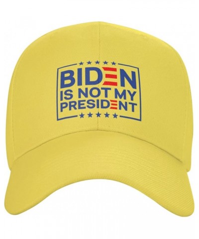 Not My President Biden - Pro Trump 2020 Political Baseball Cap Women Dad Hat Men Sun Hat Trucker Hat Black Yellow $9.29 Baseb...