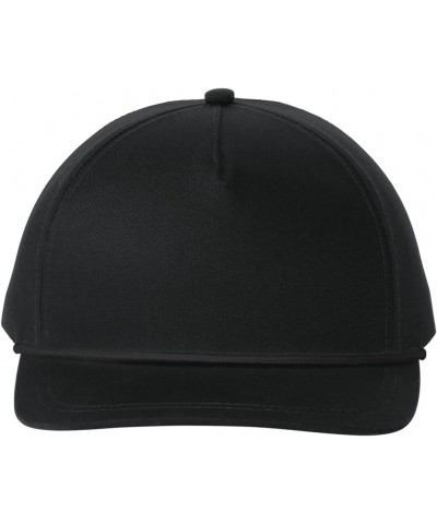 Snapback Five-Panel Rope Cap Black/ Black $6.69 Baseball Caps