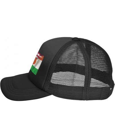 USA American and Niger Nigerien Flags Baseball Cap Adjustable Casual Mesh Hats Duck Tongue Hat for Men Women82 Black $12.52 B...