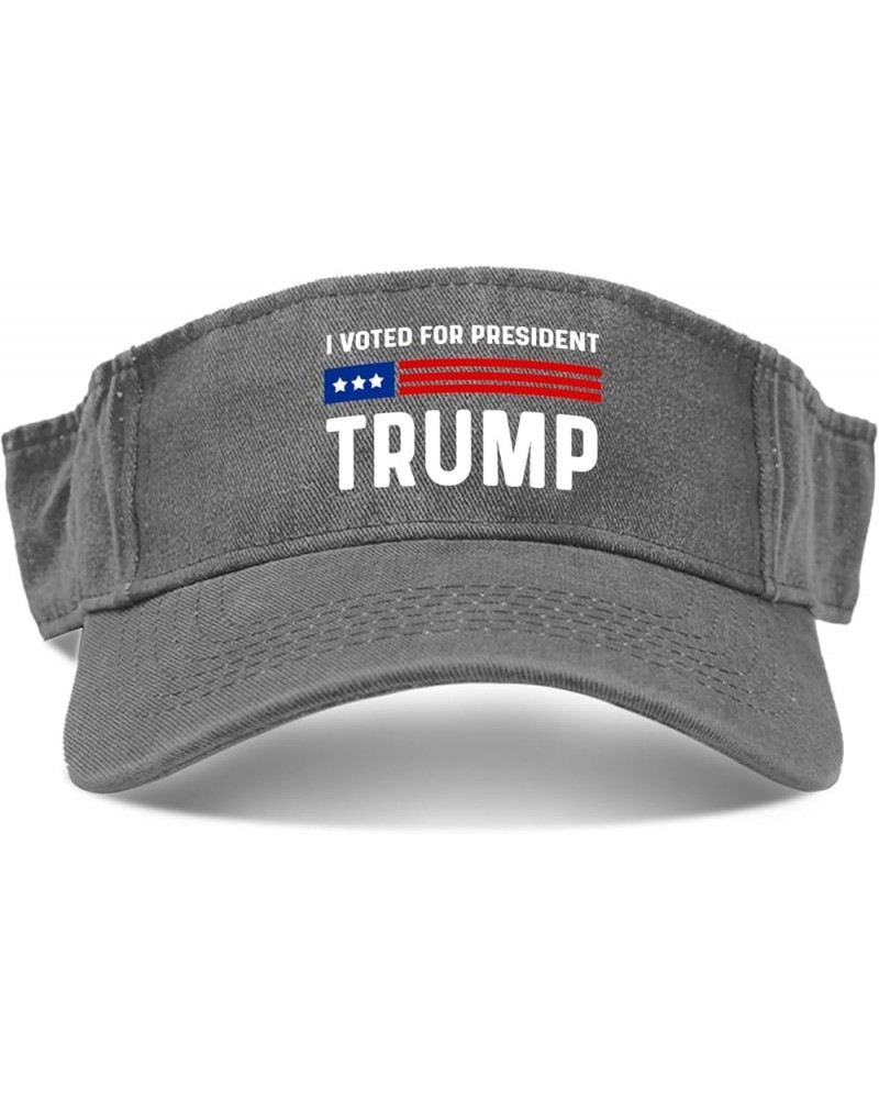 Visor Caps Sun Visor for Men Ponytail Hat with Designs Presidents Day Golf Cap Light Grey $11.99 Visors