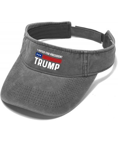 Visor Caps Sun Visor for Men Ponytail Hat with Designs Presidents Day Golf Cap Light Grey $11.99 Visors