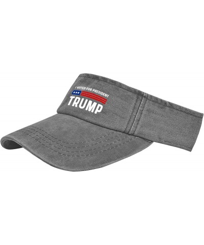 Visor Caps Sun Visor for Men Ponytail Hat with Designs Presidents Day Golf Cap Light Grey $11.99 Visors