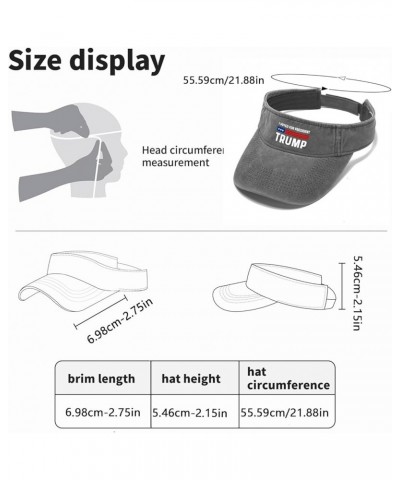 Visor Caps Sun Visor for Men Ponytail Hat with Designs Presidents Day Golf Cap Light Grey $11.99 Visors