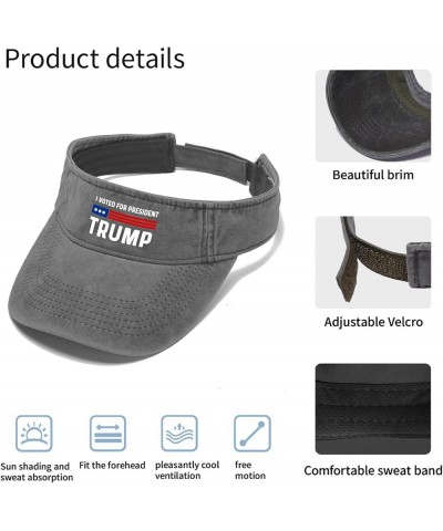 Visor Caps Sun Visor for Men Ponytail Hat with Designs Presidents Day Golf Cap Light Grey $11.99 Visors