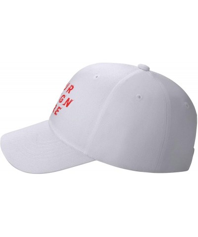 Custom Hats Add Your Text Logo Picture Design Your Personalized Hats White $6.94 Baseball Caps