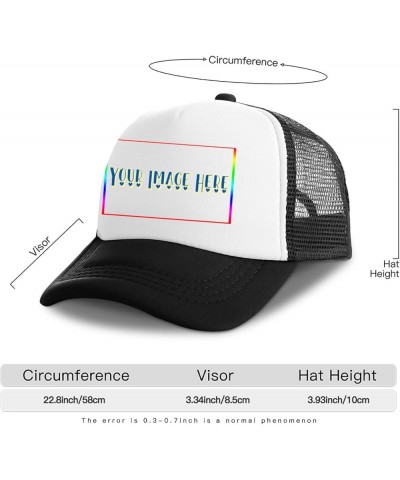 Customized Sun Hats with Logo Your Image Here Curved Mesh Hat Easter Gifts Black 0 $10.34 Visors