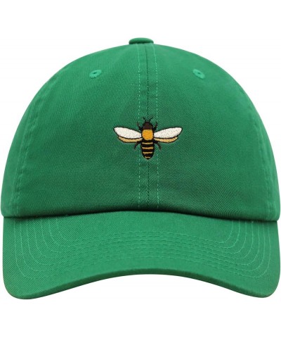 Bee Premium Dad Hat Embroidered Baseball Cap Insect Honey Kelly Green $11.74 Baseball Caps