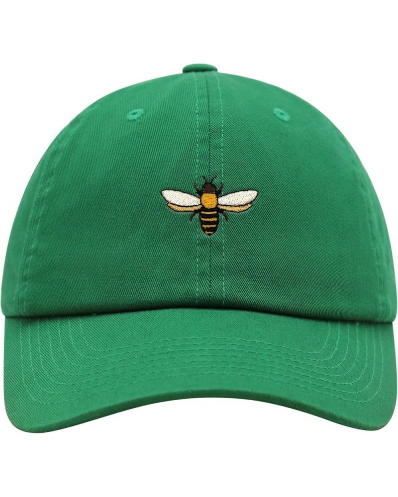 Bee Premium Dad Hat Embroidered Baseball Cap Insect Honey Kelly Green $11.74 Baseball Caps